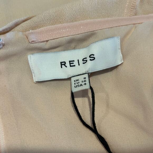 NWT Reiss Riana One-Shoulder Cocktail Dress Light Pink Women’s 4 | Retails $325 - Picture 7 of 7